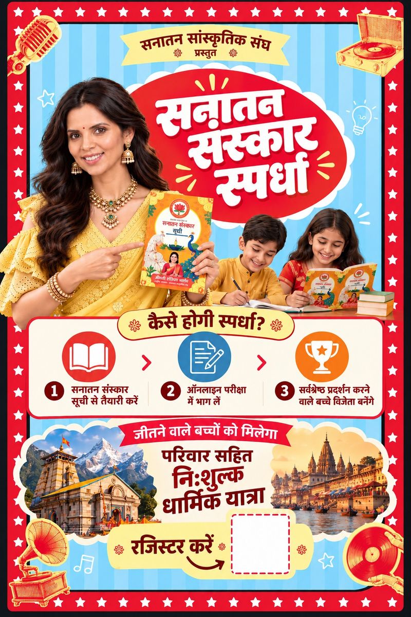 सनातन संस्कार स्पर्धा पोस्टर