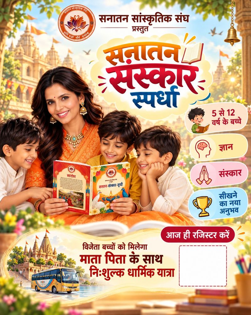 सनातन संस्कार स्पर्धा पोस्टर